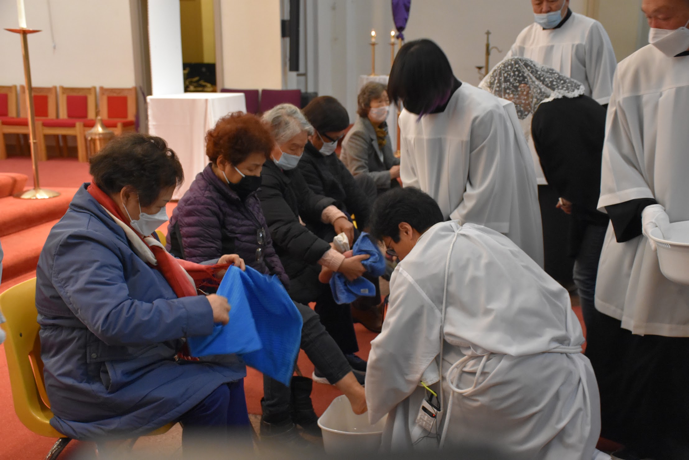 2022.4.14 주님 만찬 미사, 발씻김 예식